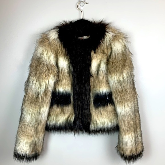 Rare HTF Lanvin X H&M Collaboration Faux Fur Jacket NWOT - Picture 8 of 15